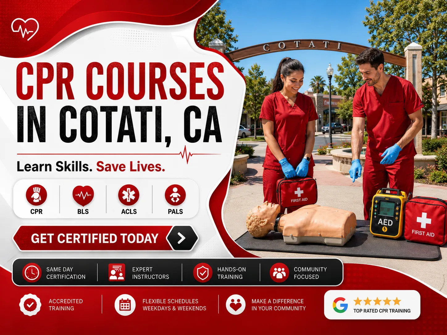 CPR compression technique training in Cotati, CA certification course